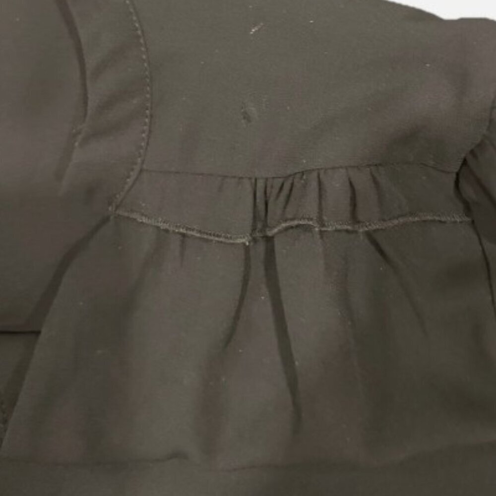 Nanette Lepore Black Semi Sheer Blouse Long Sleeve Lightweight Womens Size Large - Picture 9 of 9